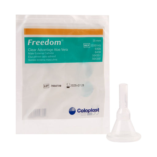 Freedom Clear Advantage® Self-Adhesive Aloe Vera External Male Catheter - 35MM - Medical Supply Surplus