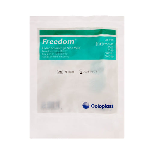Freedom Clear Advantage® Self-Adhesive Aloe Vera External Male Catheter - 31MM - Medical Supply Surplus