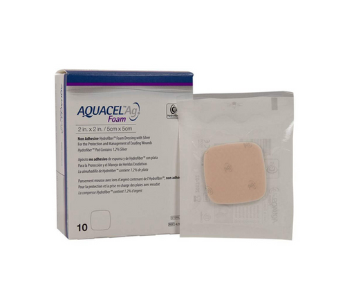 Aquacel® Foam AG™ Wound Dressing 2" x 2" - 420639 - Medical Supply Surplus