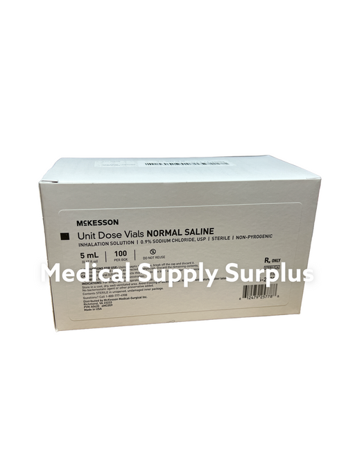 Mckesson Sodium Chloride 0.9% Inhalation Solution 5mL - Medical Supply Surplus