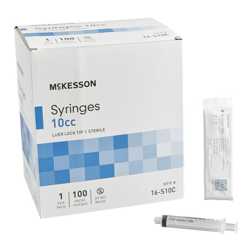 McKesson Luer Lock Syringe 10cc Sterile - 16-S10C - Medical Supply Surplus