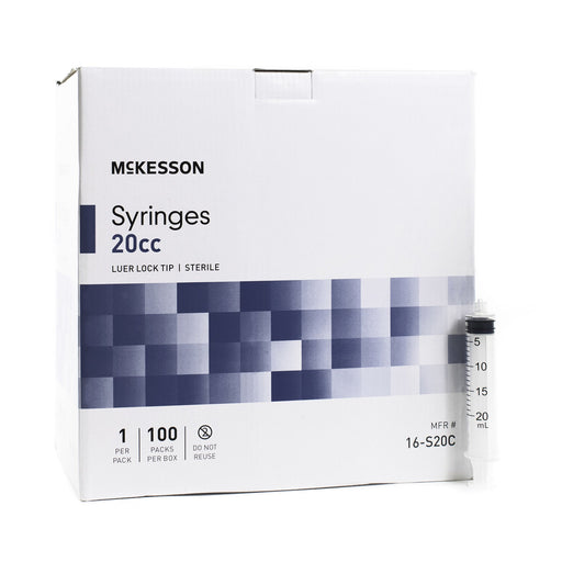 McKesson Luer Lock Syringe 20cc Sterile - 16-S20C - Medical Supply Surplus