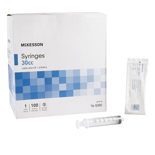 McKesson Luer Lock Syringe 30cc Sterile - 16-S30C - Medical Supply Surplus