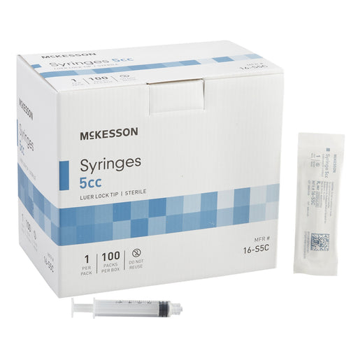 McKesson Luer Lock Syringe 5cc Sterile - 16-S5C - Medical Supply Surplus
