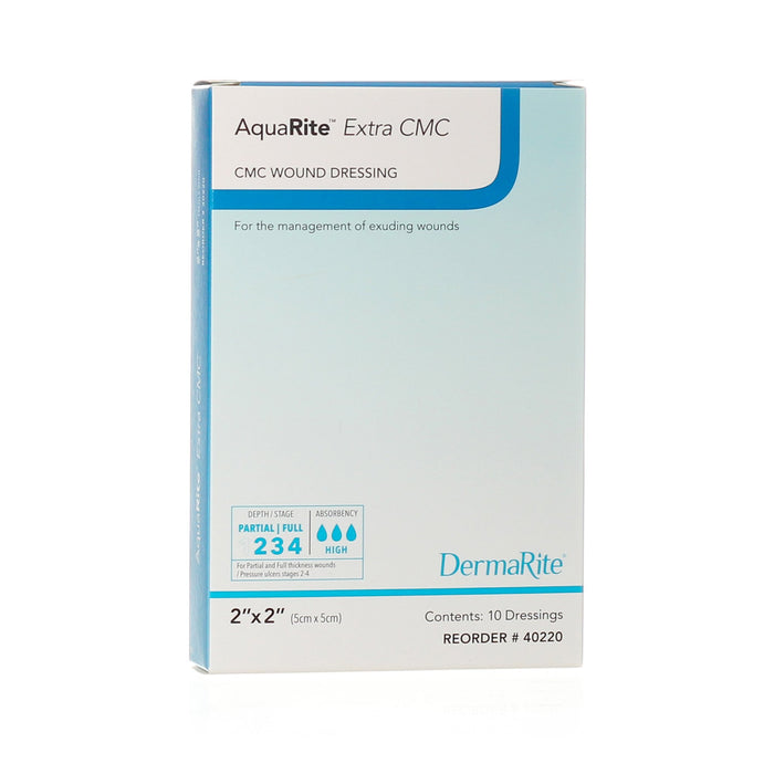 AquaRite™ Extra CMC 2" x 2" Wound Dressing - Box of 10 - Medical Supply Surplus