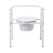 McKesson Fixed Arms Steel Commode - 350lbs Weight Capacity - Medical Supply Surplus