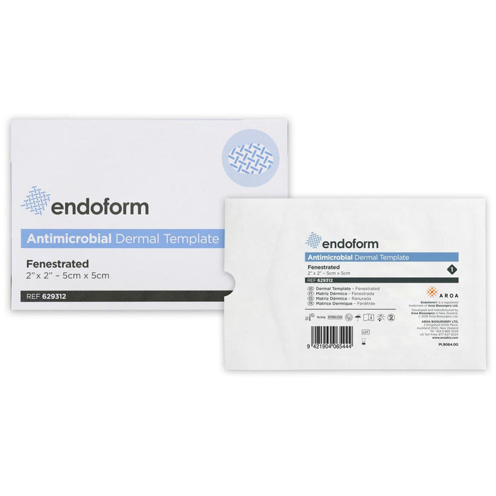 Endoform® Antimicrobial Dermal Template 2 X 2 Inch Fenestrated -629312 - Medical Supply Surplus