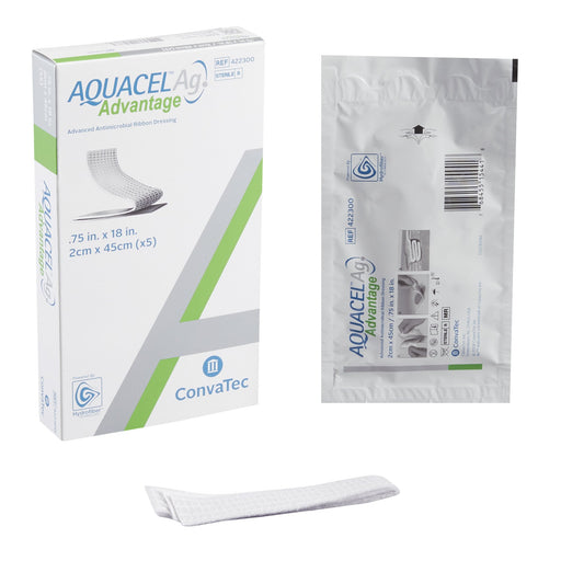 Aquacel® Ag Advantage™ Ribbon Wound Dressing .75" x 18" - 422300 - Medical Supply Surplus