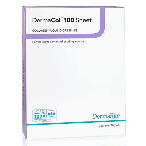 DermaCol™ 100  2"x 2" Collagen Wound Dressing - Box of 10 - Medical Supply Surplus