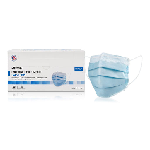 Mckesson™ Procedure Mask with Earloops - 91-2104 - Medical Supply Surplus