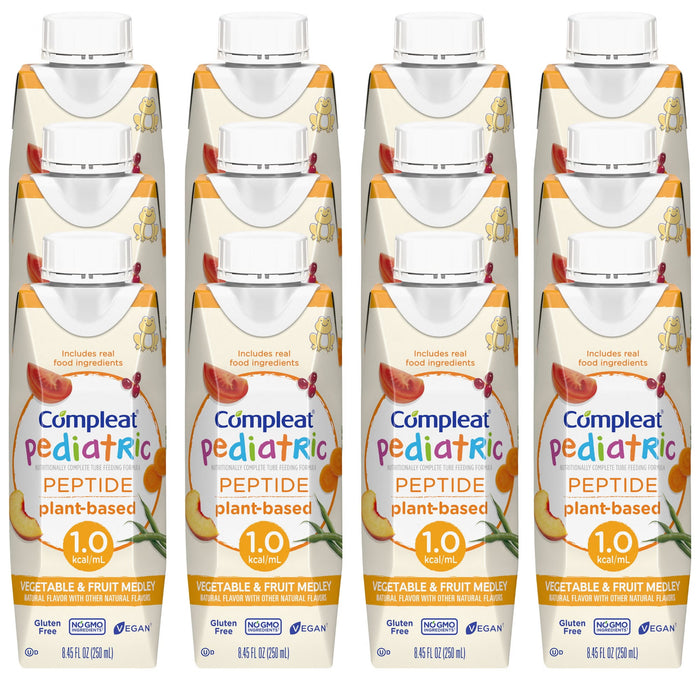 Compleat® Pediatric Peptide 1.0 Tube Feeding Formula 8oz - Case of 24