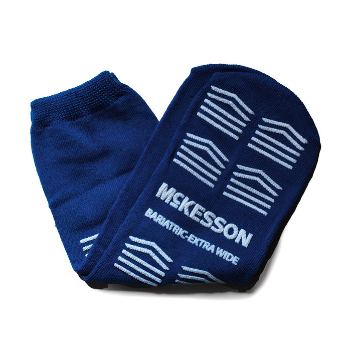 McKesson Terries™ Bariatric / Extra Wide Royal Blue Slipper Socks
