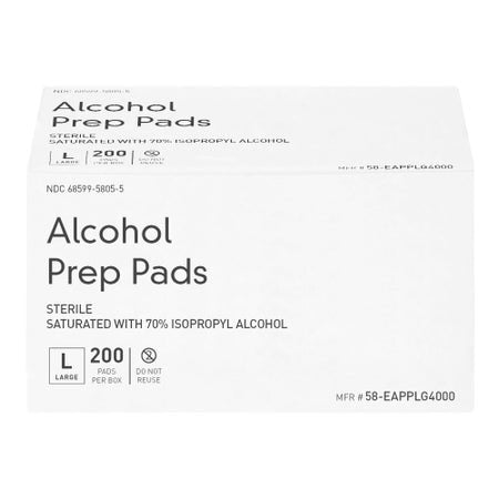 McKesson Large Sterile Alcohol Prep Pads box front