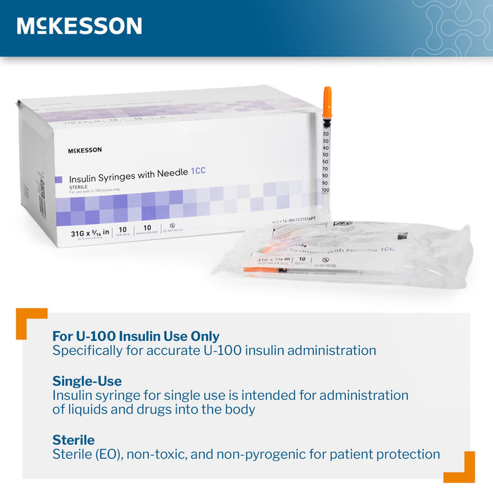 McKesson Insulin Syringe features