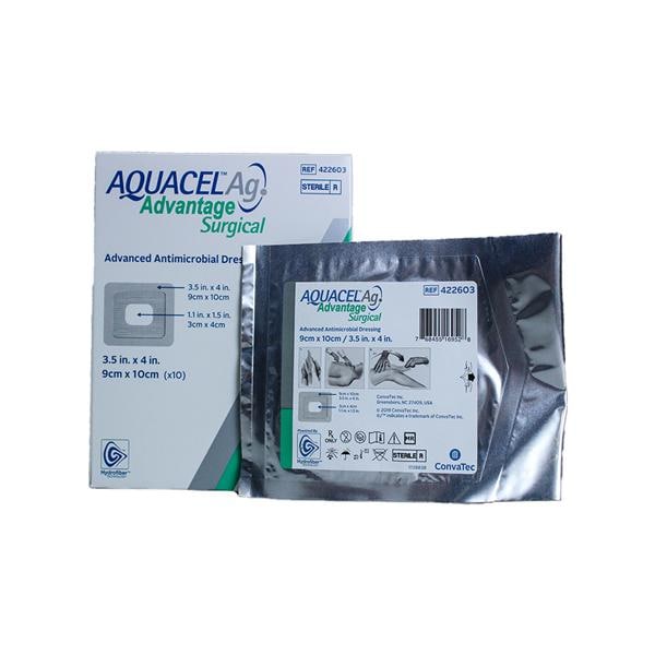 Aquacel® Ag Advantage Surgical 3-1/2 X 4 Inch Wound Dressing - 422603 - Medical Supply Surplus
