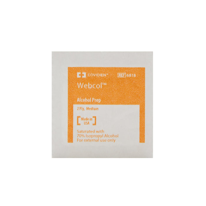 Webcol Alcohol Prep Pads: Medium -Box of 200