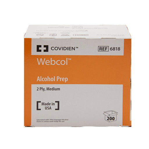 Webcol Alcohol Prep Pads: Medium -Case of 4000 - Medical Supply Surplus