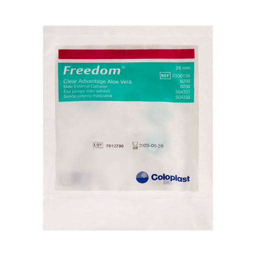 Freedom Clear Advantage® Self-Adhesive Aloe Vera External Male Catheter - 28MM - Medical Supply Surplus