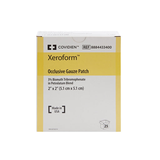 Xeroform™  2" x 2" Occlusive Gauze Patch - Box of 25 - Medical Supply Surplus