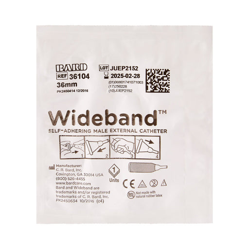 Wide Band® Self-Adhesive Male External Catheter - Box of 30 - Medical Supply Surplus