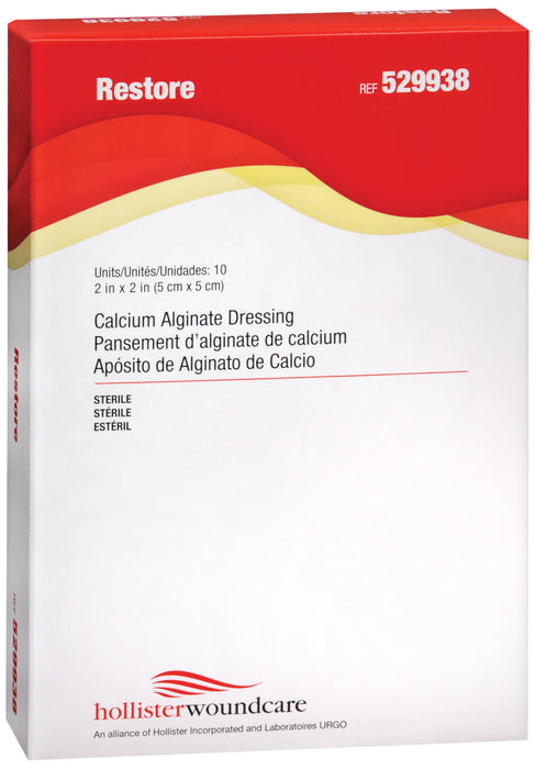 Restore™ 2" x 2" Calcium Alginate Dressing - Box of 10 (529938) - Medical Supply Surplus