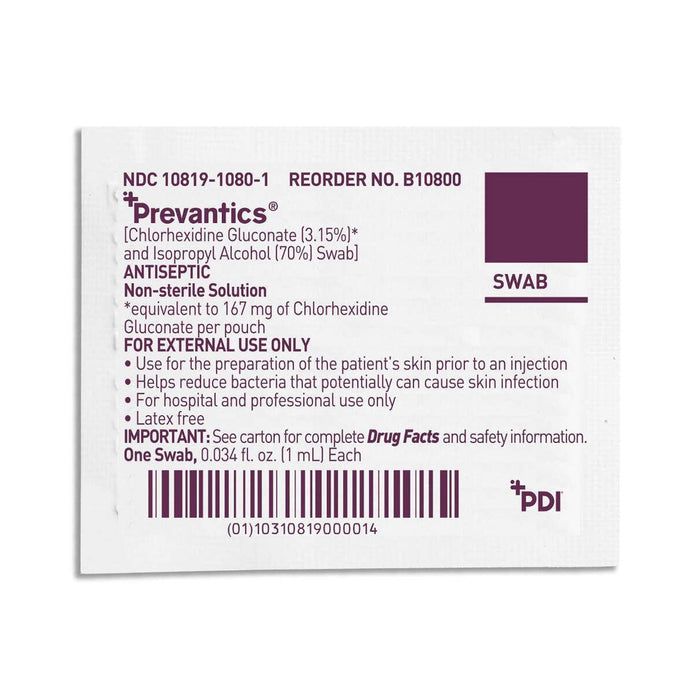 PDI® Prevantics® 3.15% Antiseptic Prep Pads - B10800 - Medical Supply Surplus