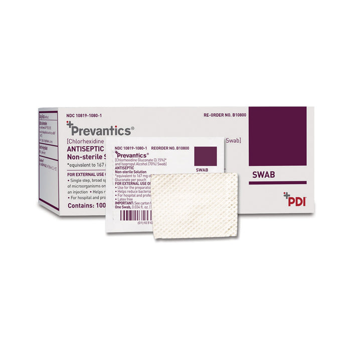 PDI® Prevantics® 3.15% Antiseptic Prep Pads - B10800 - Medical Supply Surplus