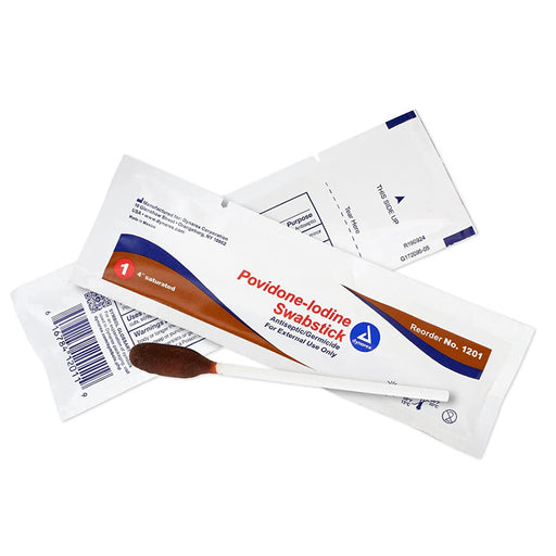 Dynarex® Povidone-Iodine 10% Swabstick - 1201 - Medical Supply Surplus