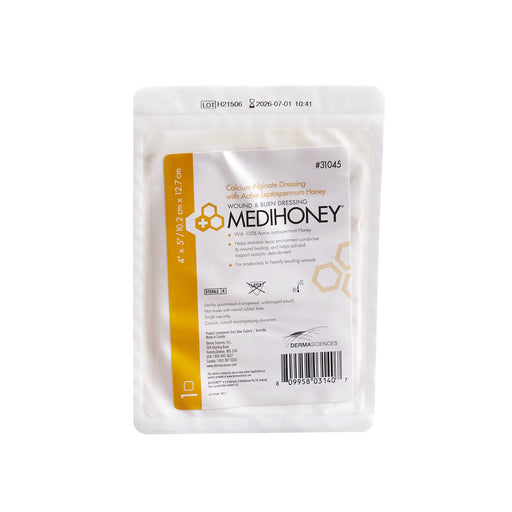 MEDIHONEY® 4 X 5  Calcium Alginate Dressing -  31045 - Medical Supply Surplus