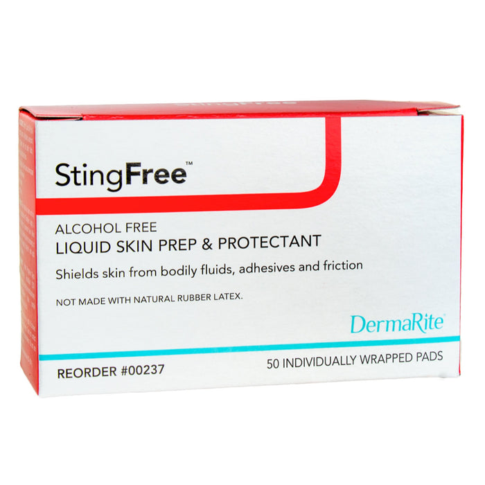 StingFree™ Alcohol-Free Liquid Skin Barrier Wipe - 50/Box - 00237 - Medical Supply Surplus
