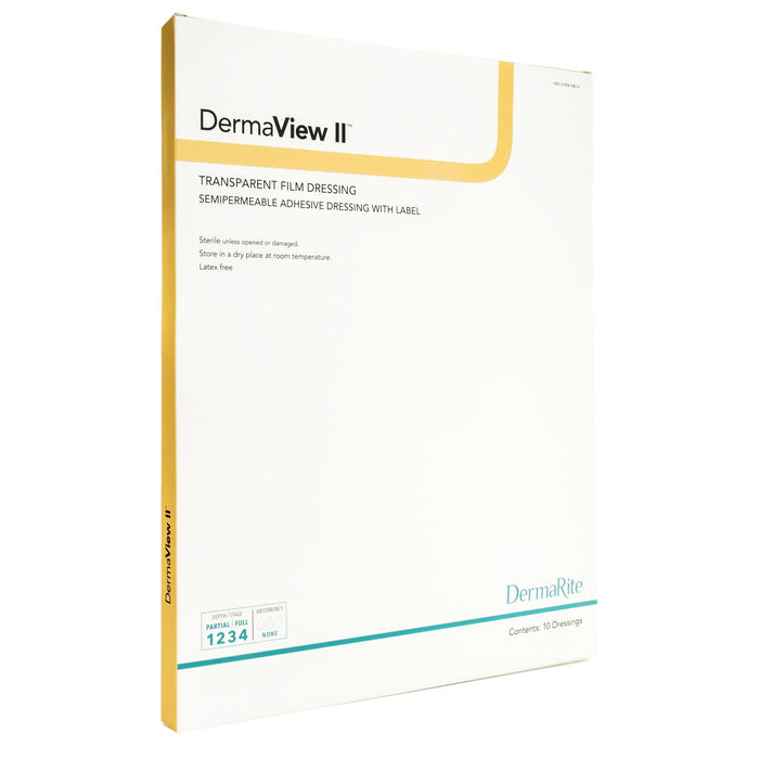 DermaView II™ 6-1/2 X 8-3/8 Inch Transparent Film Dressing