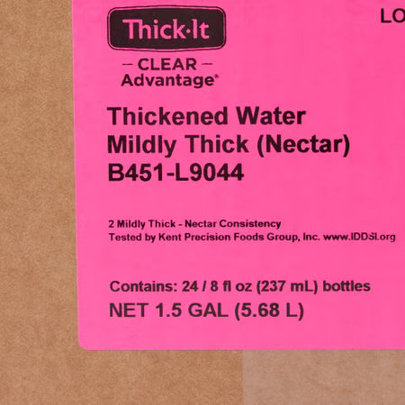 Thick-It Clear Advantage Thickened Water: 8 oz Bottles - Case of 24