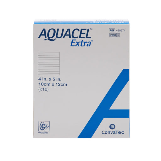Aquacel® Extra™ Hydrofiber Wound Dressing 4" x 5" - 420674 - Medical Supply Surplus