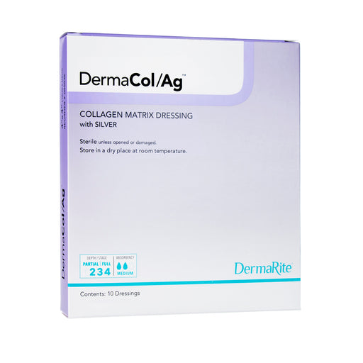 DermaCol/Ag™ 4 X 4 Collagen Matrix Dressing - Box of 10 - Medical Supply Surplus