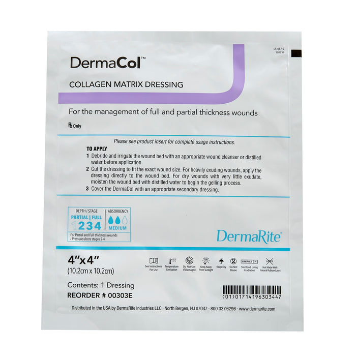DermaCol™ 4 X 4 Collagen Matrix Dressing - Box of 10 - Medical Supply Surplus