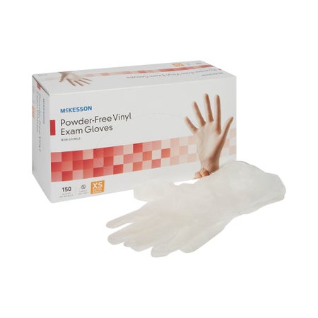 McKesson Vinyl Exam Gloves X-Small 14-132 box