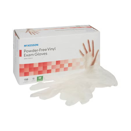 McKesson Vinyl Exam Gloves Medium 14-136 box