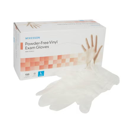 McKesson Vinyl Exam Gloves Large 14-138 box