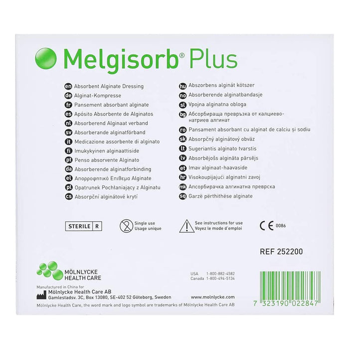 Metasorb Dressing Melgisorb® Plus 4 x 4 Inch Calcium Alginate Dressing - 252200 — Medical ...