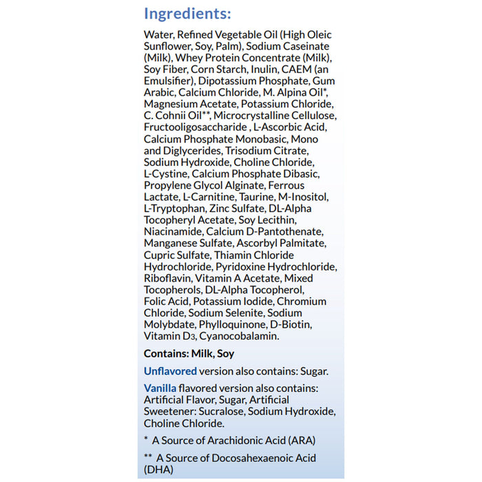 KetoCal 4:1 LQ Unflavored ingredients