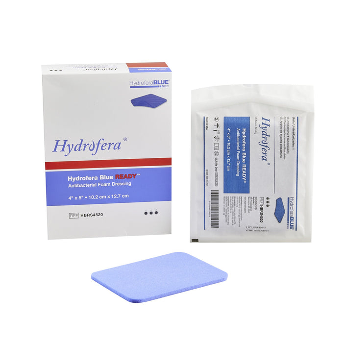 Hydrofera Blue Ready Antibacterial Foam Dressing 4" x 5" - Medical Supply Surplus