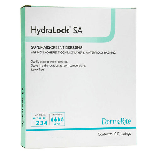 HydraLock™ SA 3 x 3 Super Absorbent Dressing - Box of 10 - Medical Supply Surplus