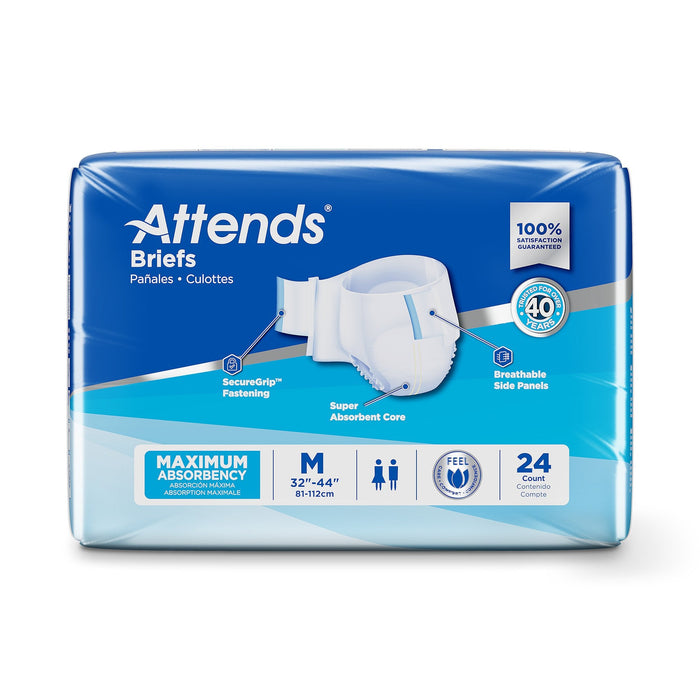 Attends® Brief Heavy Absorbency Incontinence Diaper - Medium - Medical Supply Surplus