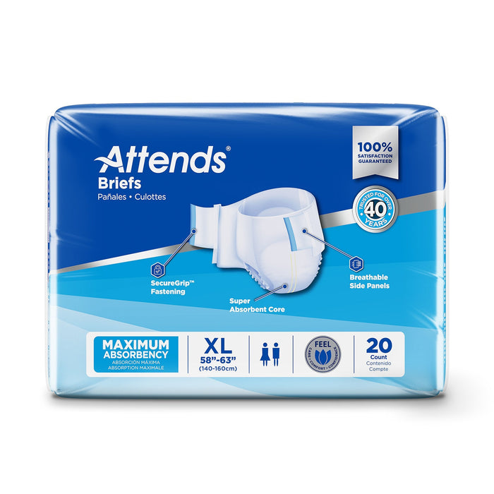 Attends® Brief Heavy Absorbency Incontinence Diaper- X-Large - Medical Supply Surplus