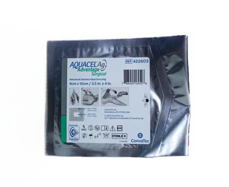 Aquacel® Ag Advantage Surgical 3-1/2 X 4 Inch Wound Dressing Aquacel® Ag Advantage Surgical 3-1/2 X 4 Inch Wound Dressing