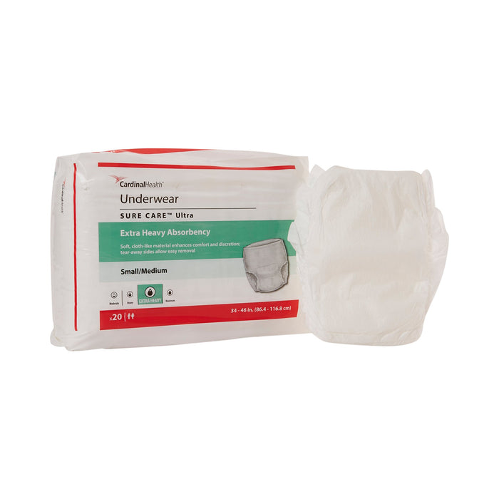 Sure Care™ Ultra Extra Heavy Absorbent Underwear - Medium - Case of 80