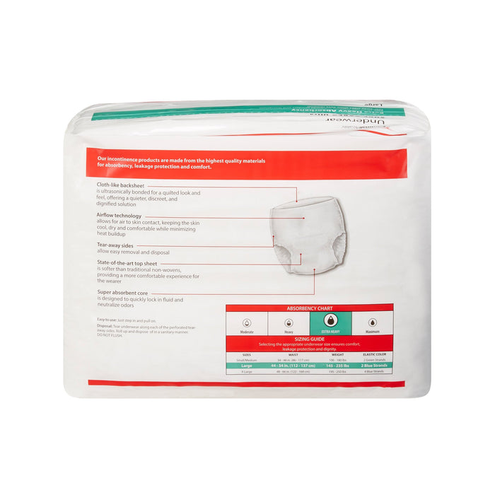Sure Care™ Ultra Extra Heavy Absorbent Underwear - Large - Case of 72