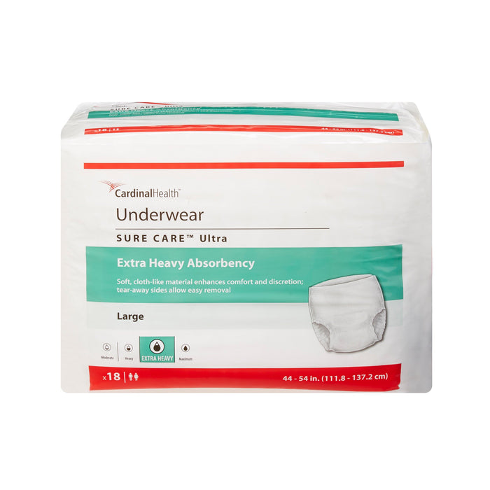 Sure Care™ Ultra Extra Heavy Absorbent Underwear - Large - Case of 72