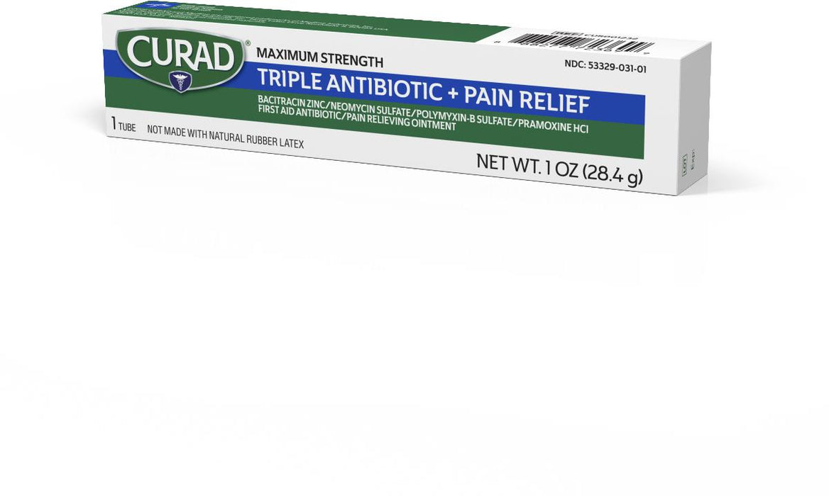 Triple Antibiotic + Pain Relief Ointment - 1 oz Tube - Medical Supply Surplus