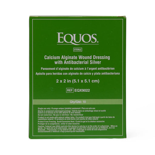 Equos Calcium Alginate Wound Dressing with Silver 2" x 2" - EQX9022 - Medical Supply Surplus